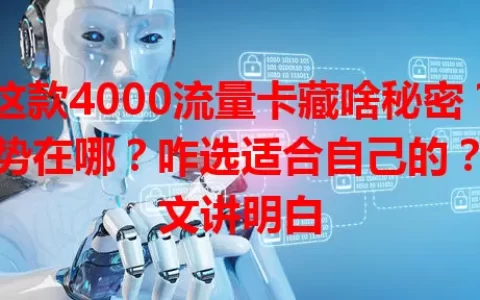 这款4000流量卡藏啥秘密？优势在哪？咋选适合自己的？一文讲明白