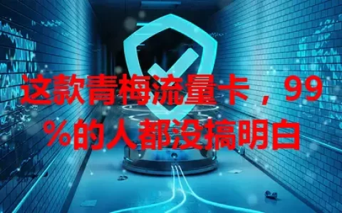 这款青梅流量卡，99%的人都没搞明白