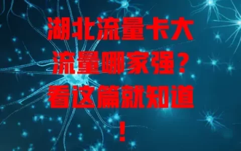 湖北流量卡大流量哪家强？看这篇就知道！