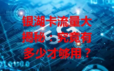 银湖卡流量大揭秘：究竟有多少才够用？
