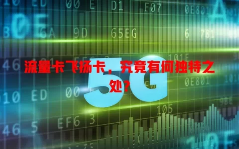 流量卡飞扬卡，究竟有何独特之处？