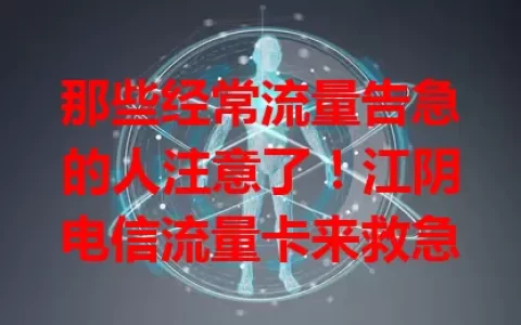 那些经常流量告急的人注意了！江阴电信流量卡来救急
