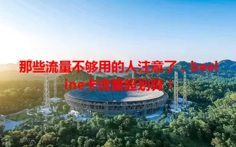 那些流量不够用的人注意了，beeline卡流量超划算！
