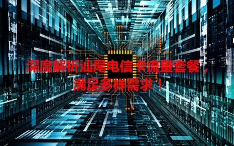 深度解析汕尾电信卡流量套餐，满足多样需求！