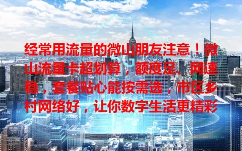 经常用流量的微山朋友注意！微山流量卡超划算，额度足、网速稳，套餐贴心能按需选，市区乡村网络好，让你数字生活更精彩，流量烦恼全甩掉