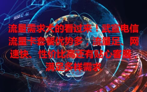 流量需求大的看过来！武宣电信流量卡套餐优势多，流量足、网速快、性价比高还有贴心客服，满足多样需求