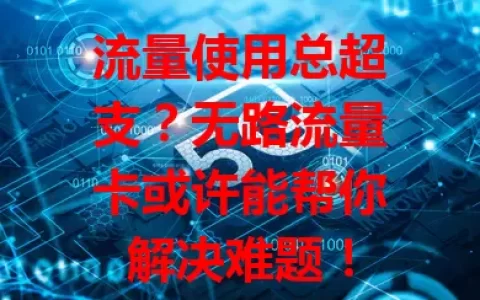 流量使用总超支？无路流量卡或许能帮你解决难题！