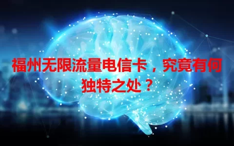 福州无限流量电信卡，究竟有何独特之处？