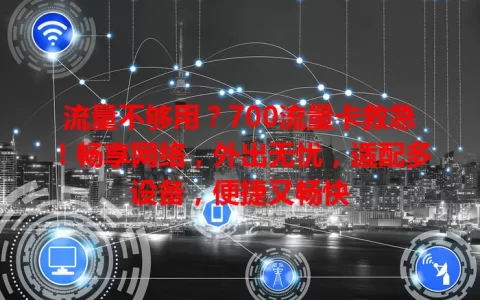 流量不够用？700流量卡救急！畅享网络，外出无忧，适配多设备，便捷又畅快