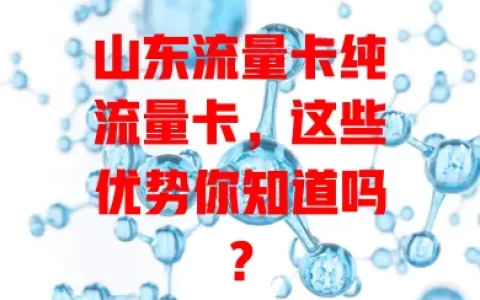 山东流量卡纯流量卡，这些优势你知道吗？
