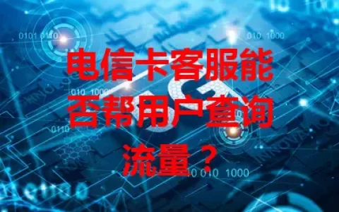 电信卡客服能否帮用户查询流量？