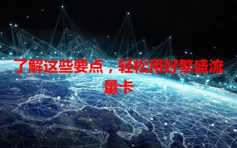 了解这些要点，轻松用好繁盛流量卡