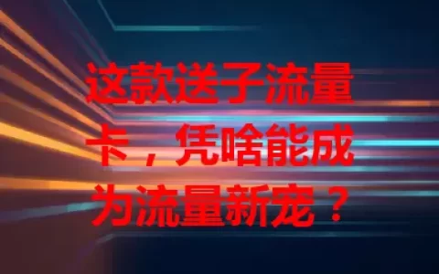 这款送子流量卡，凭啥能成为流量新宠？