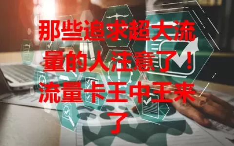 那些追求超大流量的人注意了！流量卡王中王来了