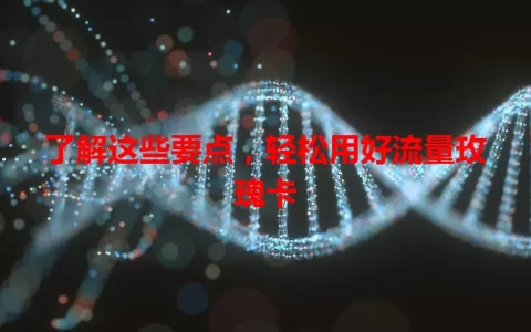 了解这些要点，轻松用好流量玫瑰卡