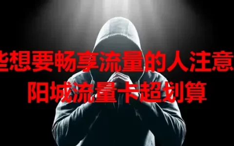 那些想要畅享流量的人注意了！阳城流量卡超划算