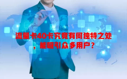 流量卡40卡究竟有何独特之处，能吸引众多用户？