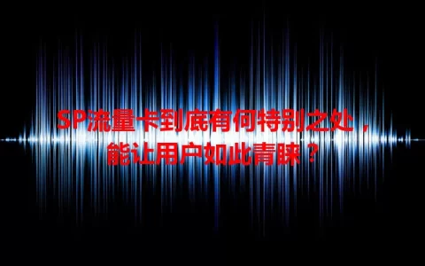 SP流量卡到底有何特别之处，能让用户如此青睐？