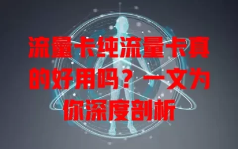 流量卡纯流量卡真的好用吗？一文为你深度剖析