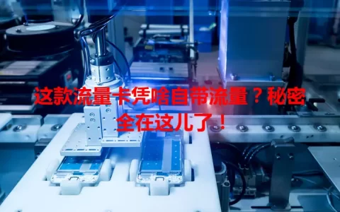 这款流量卡凭啥自带流量？秘密全在这儿了！