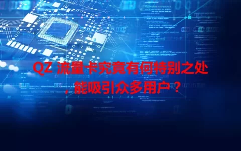 QZ 流量卡究竟有何特别之处，能吸引众多用户？