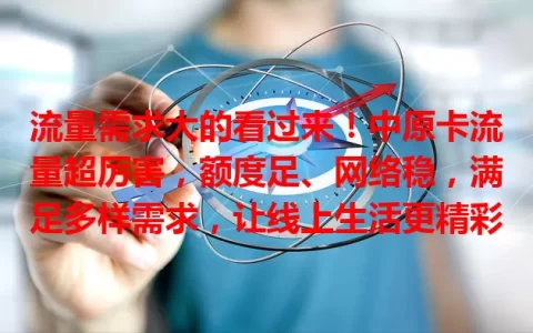 流量需求大的看过来！中原卡流量超厉害，额度足、网络稳，满足多样需求，让线上生活更精彩