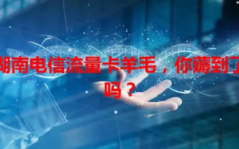 湖南电信流量卡羊毛，你薅到了吗？