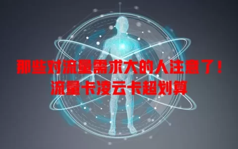 那些对流量需求大的人注意了！流量卡凌云卡超划算