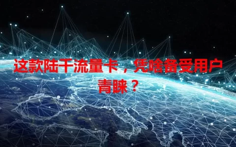 这款陆千流量卡，凭啥备受用户青睐？