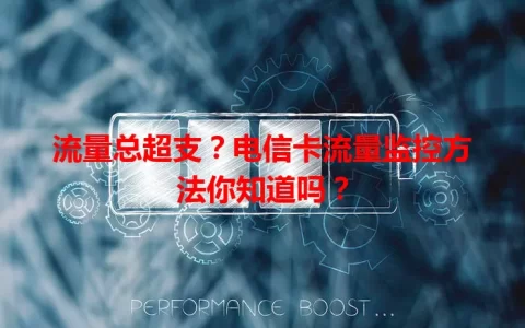 流量总超支？电信卡流量监控方法你知道吗？
