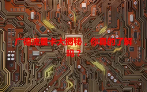 广德流量卡大揭秘，你真的了解吗？