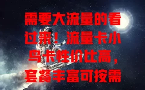 需要大流量的看过来！流量卡小鸟卡性价比高，套餐丰富可按需定制，网络稳定体验佳