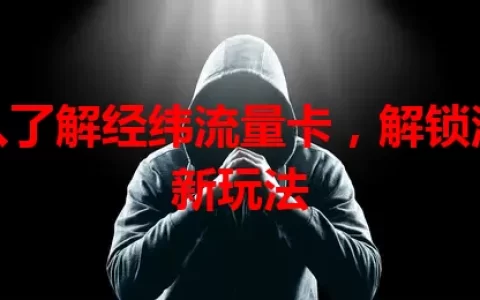 深入了解经纬流量卡，解锁流量新玩法