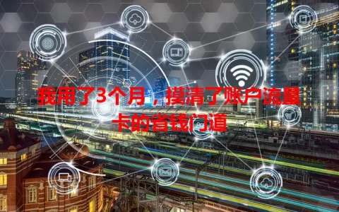 我用了3个月，摸清了账户流量卡的省钱门道