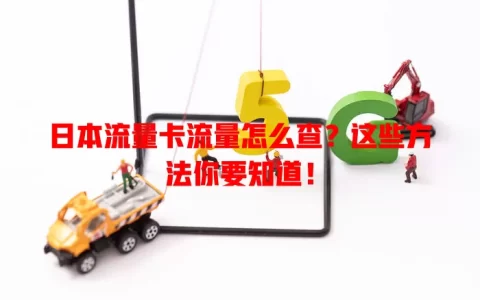日本流量卡流量怎么查？这些方法你要知道！