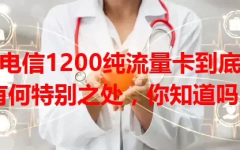 电信1200纯流量卡到底有何特别之处，你知道吗？