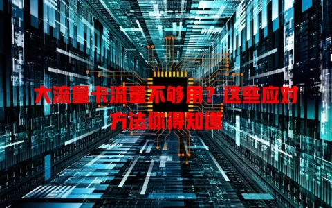 大流量卡流量不够用？这些应对方法你得知道