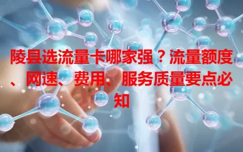 陵县选流量卡哪家强？流量额度、网速、费用、服务质量要点必知