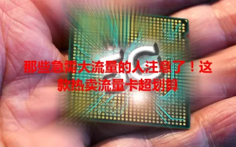 那些急需大流量的人注意了！这款热卖流量卡超划算