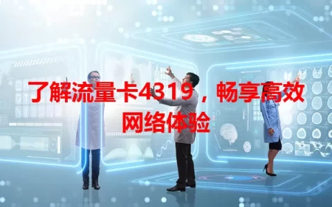 了解流量卡4319，畅享高效网络体验
