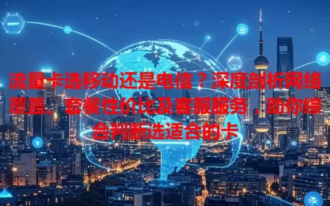 流量卡选移动还是电信？深度剖析网络覆盖、套餐性价比及客服服务，助你综合判断选适合的卡