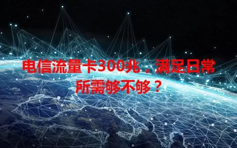电信流量卡300兆，满足日常所需够不够？