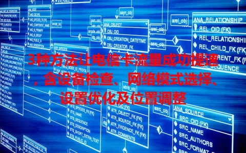 3种方法让电信卡流量成功提速，含设备检查、网络模式选择、设置优化及位置调整