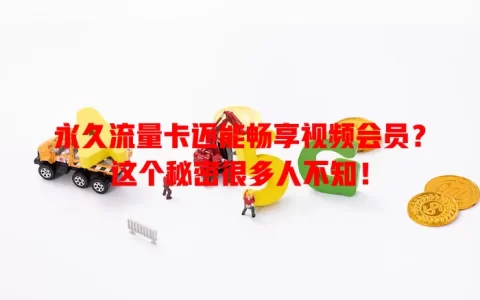 永久流量卡还能畅享视频会员？这个秘密很多人不知！