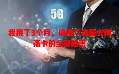 我用了3个月，搞懂了流量卡雨燕卡的全部秘密