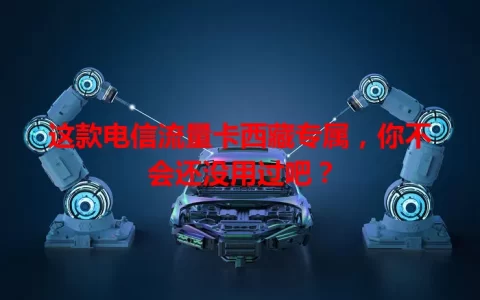 这款电信流量卡西藏专属，你不会还没用过吧？