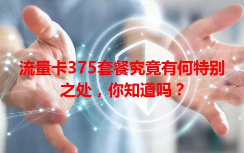 流量卡375套餐究竟有何特别之处，你知道吗？