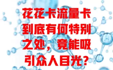 花花卡流量卡到底有何特别之处，竟能吸引众人目光？