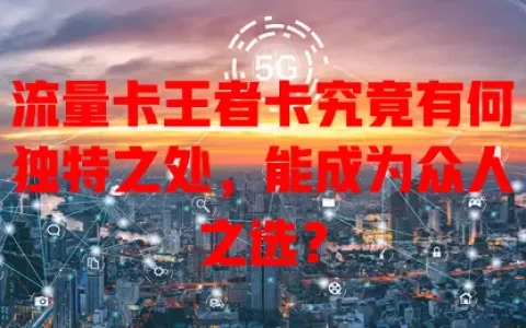 流量卡王者卡究竟有何独特之处，能成为众人之选？