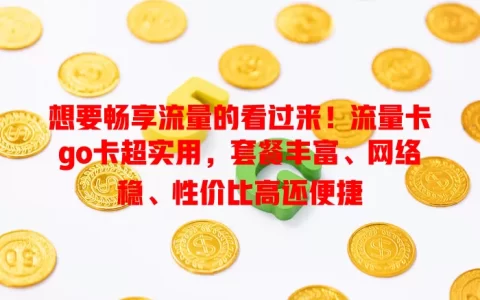 想要畅享流量的看过来！流量卡go卡超实用，套餐丰富、网络稳、性价比高还便捷